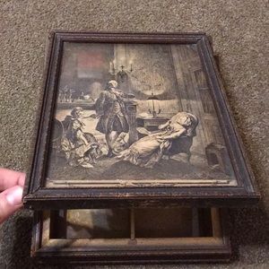 Secret jewelry box hidden in a picture frame
